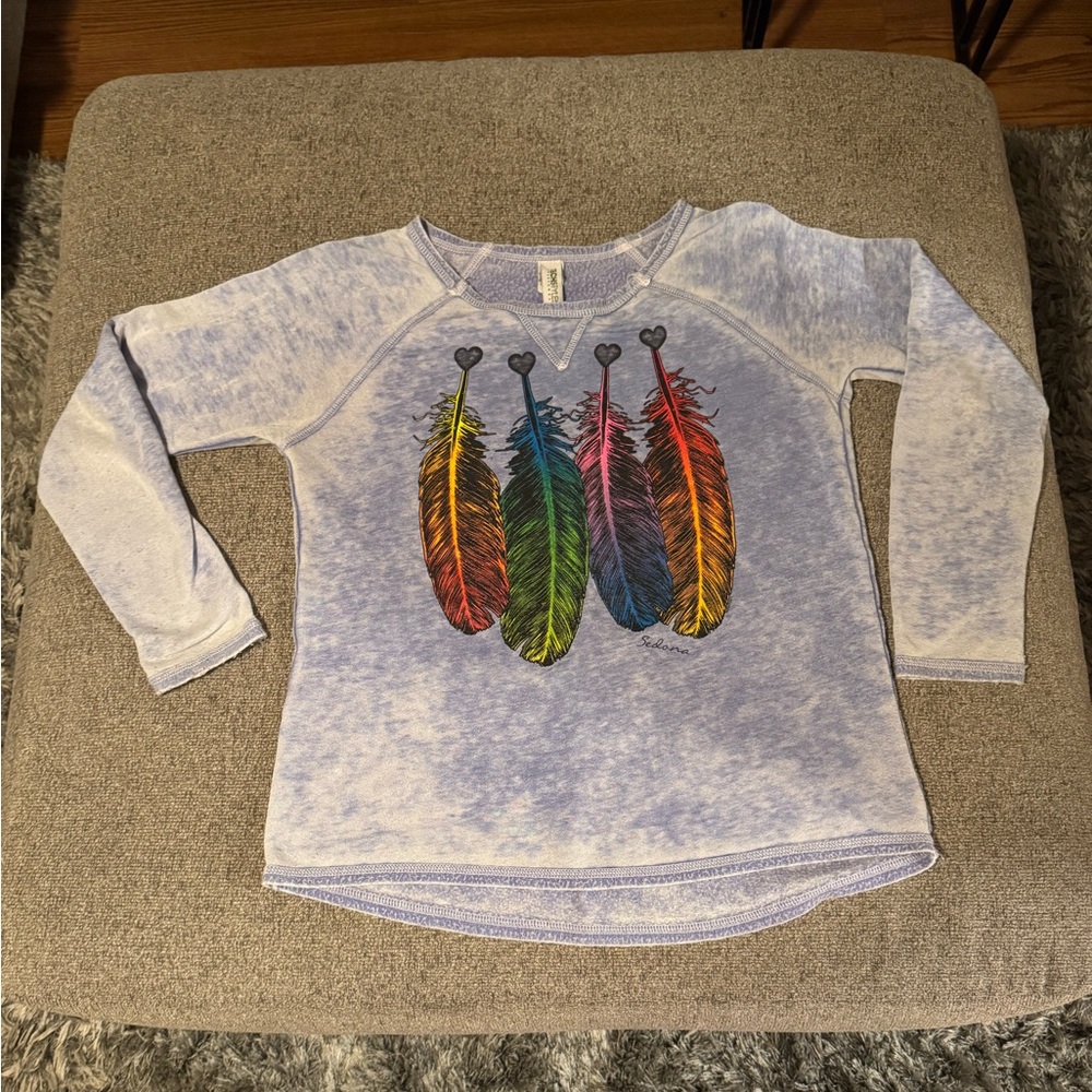 Techstyles Feather Print Long Sleeve Shirt